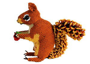  beaded squirrel figurine handmade