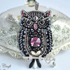 bead embroidered black owl beading kit with PDF tutorial