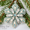 bead embroidered silver snowflake ornament  beading kit with tutorial