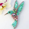 bead embroidered turquoise pink hummingbird  beading kit 