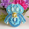 bead embroidered blue iris flower beading kit 