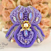 bead embroidered purple iris flower beading kit 