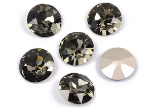 black diamond large 27 mm round crystal