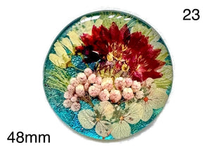 real dry flowers in resin cabochon for jewelry making