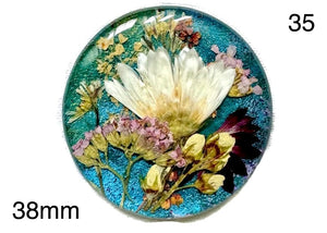 real dry flowers in resin cabochon for jewelry making