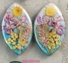 real dry flowers in resin cabochons for jewelry making