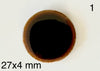 round brown Japanese tile cabochon