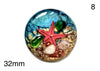 starfish in resin cabochon for jewelry making