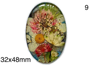 real dry flowers in resin cabochon for jewelry making