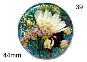 real dry flowers in resin cabochon for jewelry making