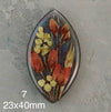 real dry flowers in resin cabochons for jewelry making