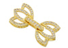 necklace clasp with cubic zircon gold