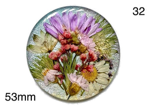 real dry flowers in resin cabochon for jewelry making