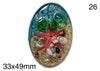 starfish in resin cabochon for jewelry making