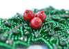 holly beaded christmas jewelry