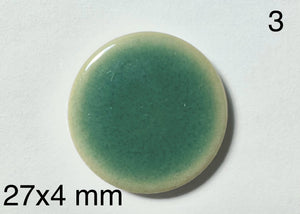 round Japanese tile cabochon