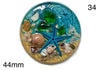 round starfish in resin cabochon for jewelry making