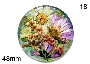 real dry flowers in resin cabochon for jewelry making