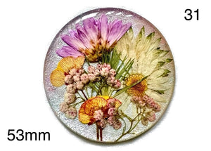 real dry flowers in resin cabochon for jewelry making