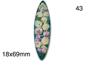 real dry flowers in resin cabochon for jewelry making