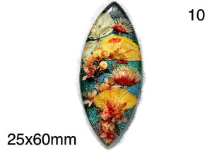 real dry flowers in resin cabochon for jewelry making