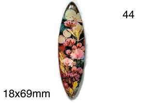 real dry flowers in resin cabochon for jewelry making