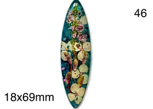 real dry flowers in resin cabochon for jewelry making