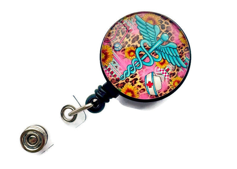 retractable nurse badge holder reel
