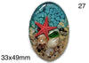 starfish in resin cabochon for jewelry making