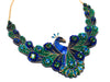 beaded peacock necklace