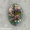 real dry flowers in resin cabochons for jewelry making