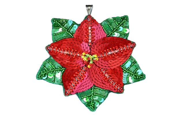 poinsettia Christmas ornament