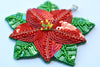 beading tutorial poinsettia Christmas ornament