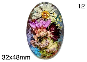 real dry flowers in resin cabochon for jewelry making