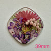 real dry flowers in resin cabochons for jewelry making