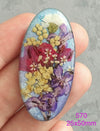 real dry flowers in resin cabochons for jewelry making