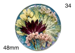 real dry flowers in resin cabochon for jewelry making