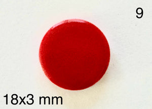 red round Japanese tile cabochon