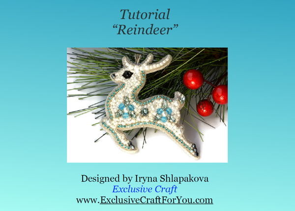 Decorative reindeer ornament with beads tutorial with beading kit