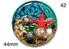 round starfish in resin cabochon for jewelry making