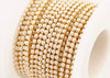rhinestone cup chain with pearls gold