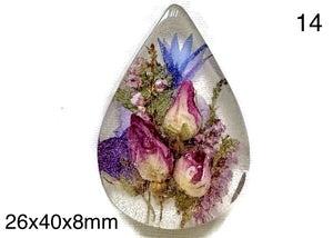 rose resin cabochon