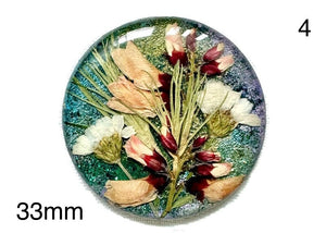 real dry flowers in resin cabochon for jewelry making