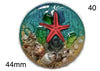 round starfish in resin cabochon for jewelry making