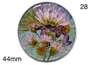 real dry flowers in resin cabochon for jewelry making