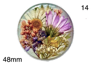 real dry flowers in resin cabochon for jewelry making