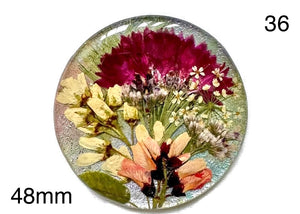 real dry flowers in resin cabochon for jewelry making