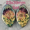 real dry flowers in resin cabochons for jewelry making