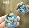 real dry flowers in resin cabochons for jewelry making