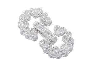 necklace clasp with cubic zircon silver